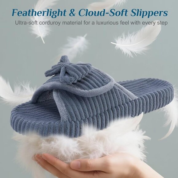 ⚡Woman Grey Arch Support Open Toe Orthopedic Adjustable Home Indoor Slippers - Picture 6 of 8